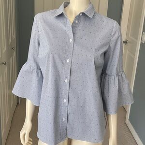 Pretty pinstripe shirt with sleeve detail